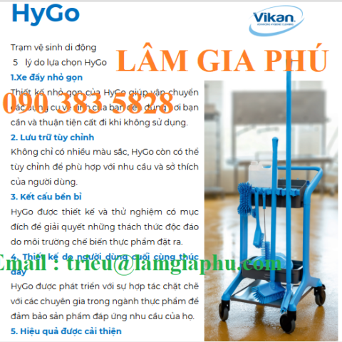 Xe đẩy nhỏ gọn Hygo Vikan 5700... Vikan Việt Nam