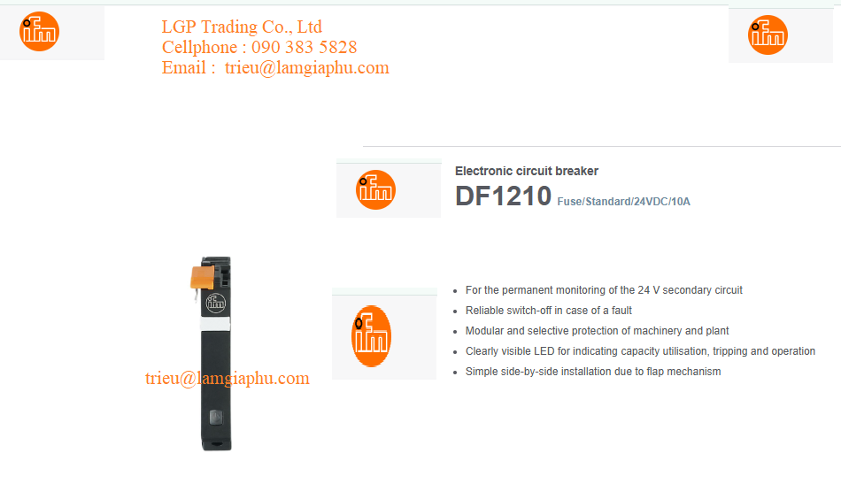 DF1210 Cầu chì Ifm DF1210