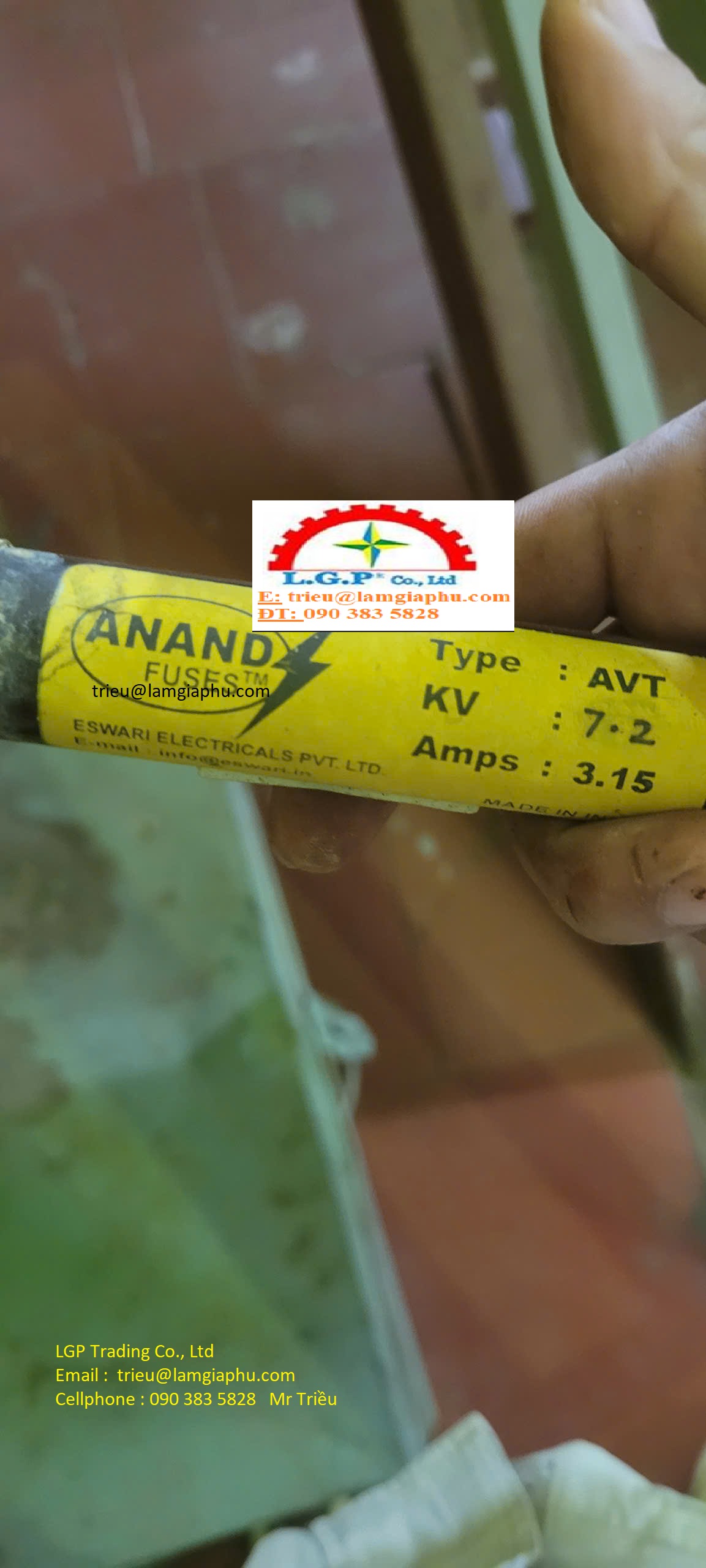 FGPT1000010; PT Fuse 7.2kV 3.15A Type; AVT-W FGPT1000010; PT Fuse 7.2kV 3.15A Type; AVT-W