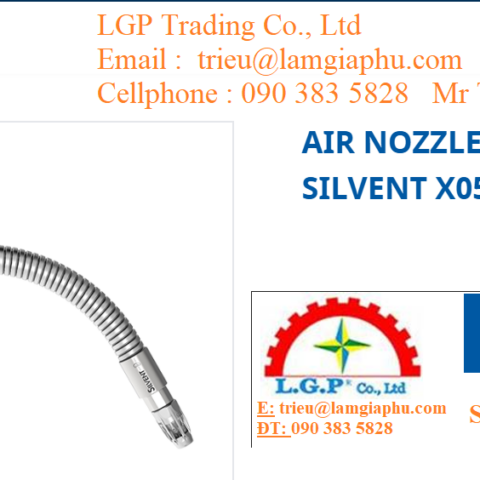 Đầu phun khí inox chịu nhiệt Silvent X05‑200